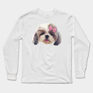 Cute Shitzu Dog Long Sleeve T-Shirt